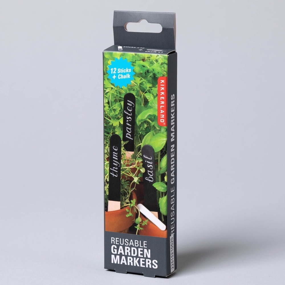 Kirklands Black Reusable Garden Markers